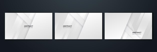 Vektor technologie-banner-design mit weißen und grauen pfeilen abstrakter geometrischer vektorhintergrund