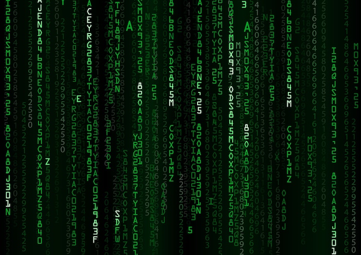 Vektor technologie binär hintergrund