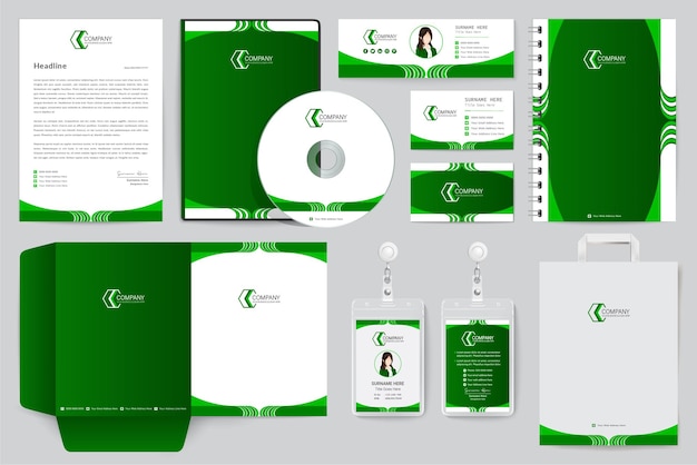 Technologie-corporate-identity-vorlage briefpapier-design-set im vektorformat