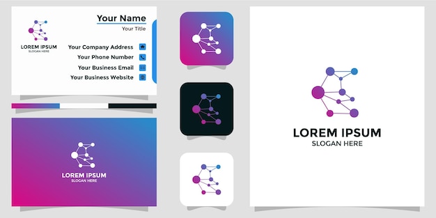 Technologie-design-logo und branding-karte