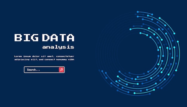 Technologie-Hintergrund Konzept der Big-Data-Visualisierung Abstrakte Technologie Leiterplattenkreis