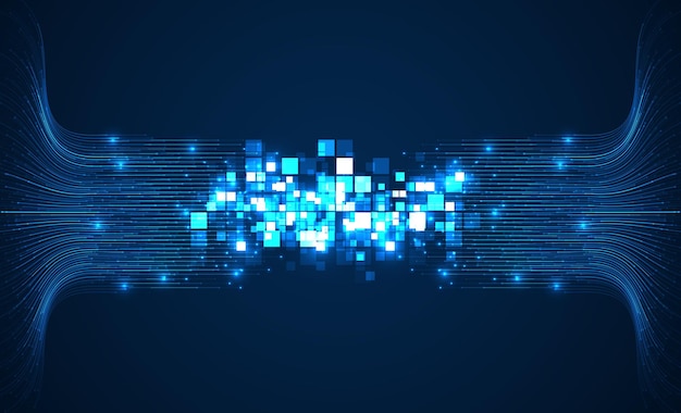 Technologie-Hintergrund Konzept der Big-Data-Visualisierung Information künstliches neuronales Netzwerk
