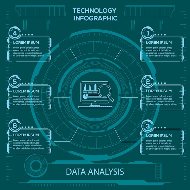 Vektor technologie infografik vorlage