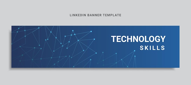 Vektor technologie linkedin-banner mit netzwerkverbindung