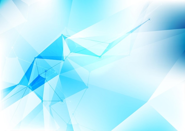 Technologie-Low-Poly-Formen abstrakter Verbindungshintergrund Vektordesign