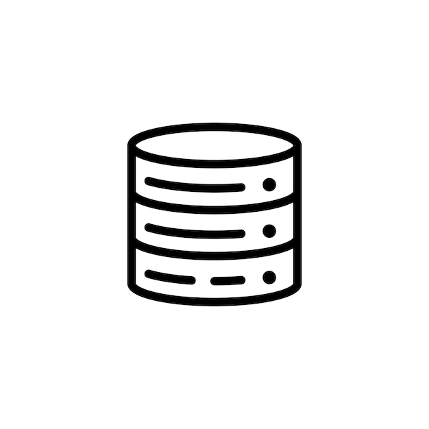 Technologie-Server-Zeichen-Symbolvektor