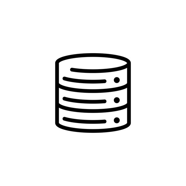 Technologie-Server-Zeichen-Symbolvektor