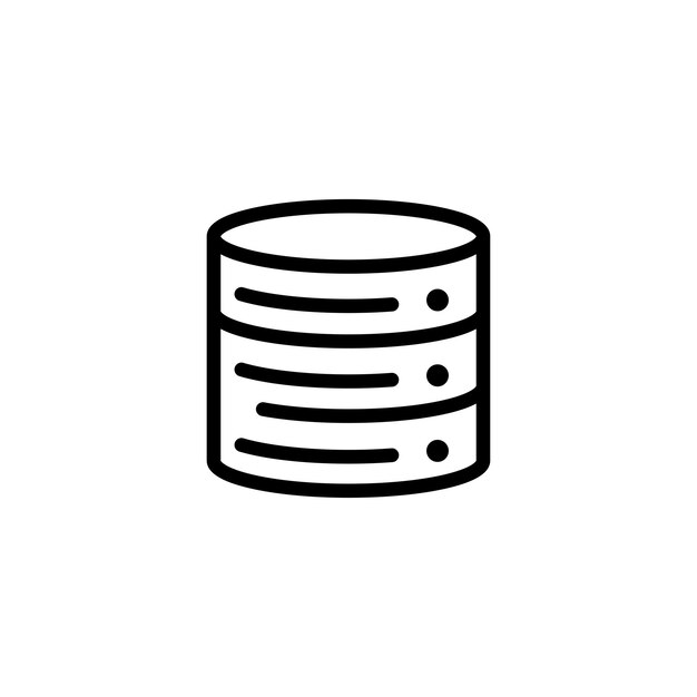 Technologie-Server-Zeichen-Symbolvektor
