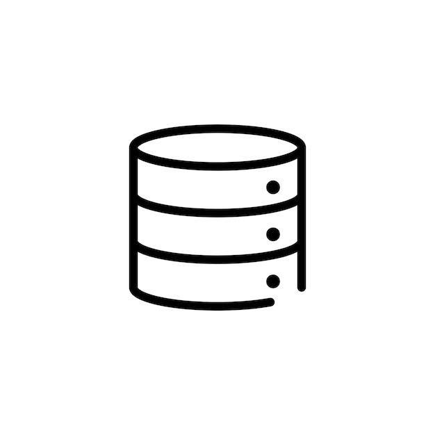 Technologie-Server-Zeichen-Symbolvektor