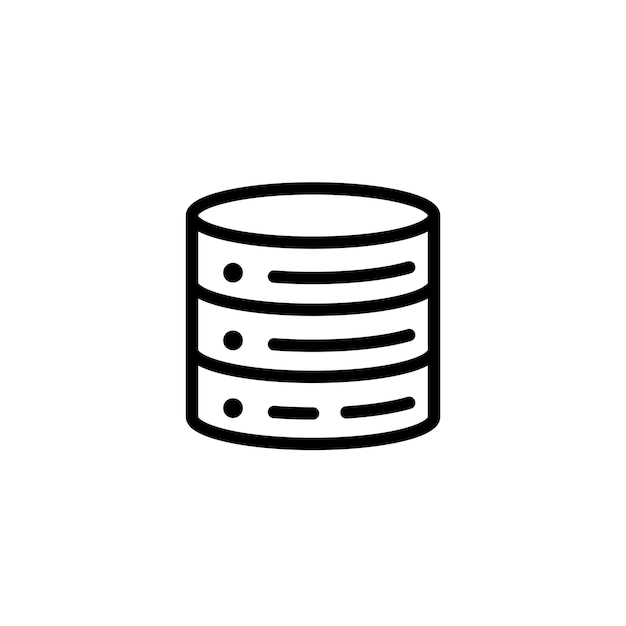 Technologie-Server-Zeichen-Symbolvektor