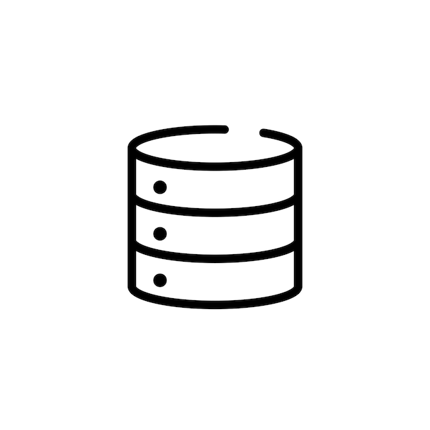Technologie-Server-Zeichen-Symbolvektor