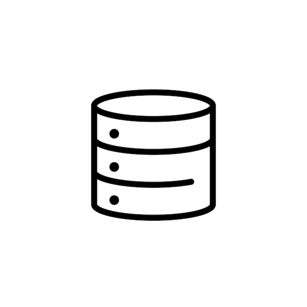 Technologie-Server-Zeichen-Symbolvektor