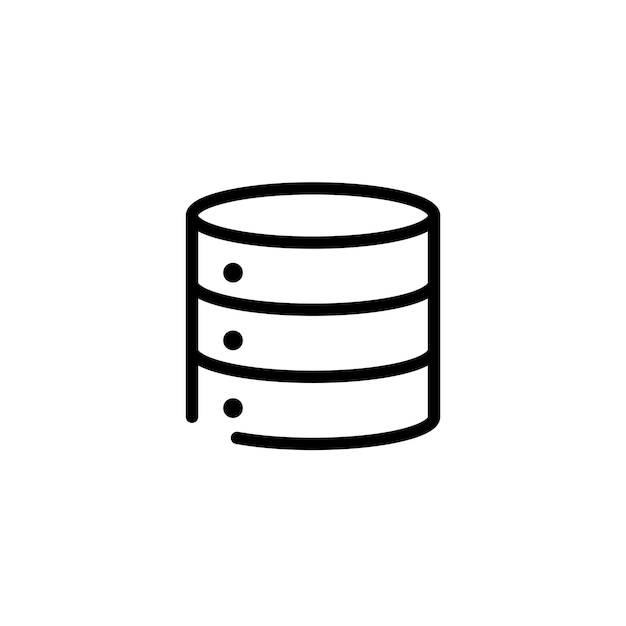 Technologie-Server-Zeichen-Symbolvektor