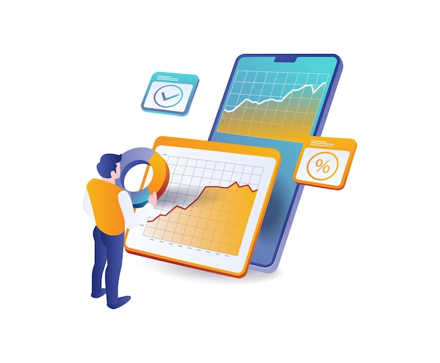 Technologie-Smartphone-Analysedaten