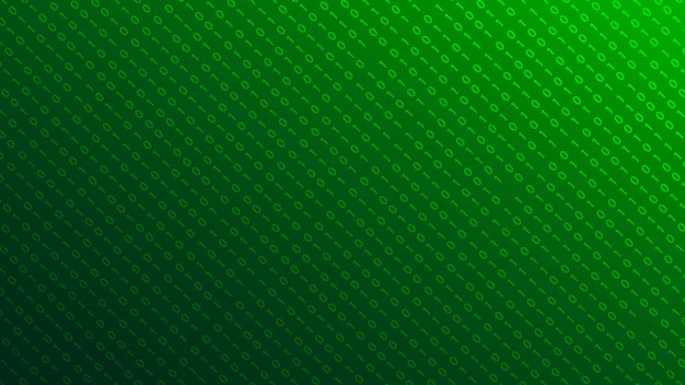 Technologie-Stream Binärcode Digitale Illustration Grüner Matrix-Hintergrund Programmierung, Codierung, Hacking und Verschlüsselung