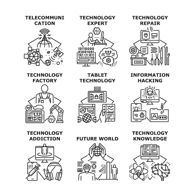 Technologie-Symbol-Vektor-Illustration