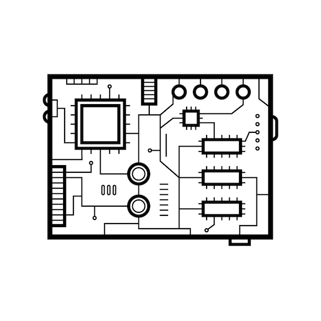 Technologie Tech-Symbol Leiterplatte