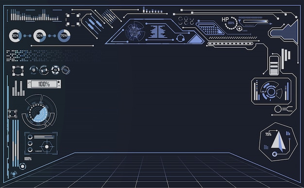 Technologie ui futuristisches konzept hud-schnittstelle