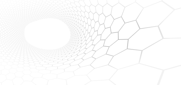 Technologie- und Wissenschaftsvektorhintergrund, Tech-Abstraktion mit Hexagon-Mesh-Elektronik und digitalem Stil in dreidimensionaler Perspektive, abstrakte Illustration.