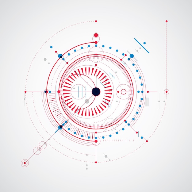 Vektor technologischer hintergrund der vektortechnik, futuristischer technischer plan, mechanismus. mechanisches schema, abstraktes industriedesign kann als website-hintergrund verwendet werden.