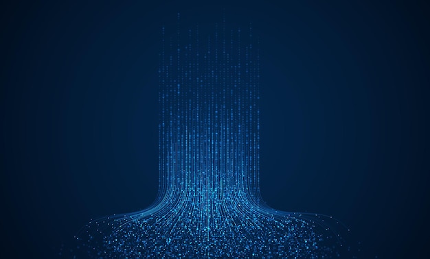 Technologischer Hintergrund Konzept der Big-Data-Visualisierung Information künstliches neuronales Netzwerk