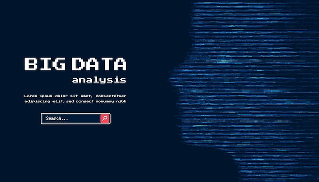 Technologischer Hintergrund Konzept der Big-Data-Visualisierung Information künstliches neuronales Netzwerk