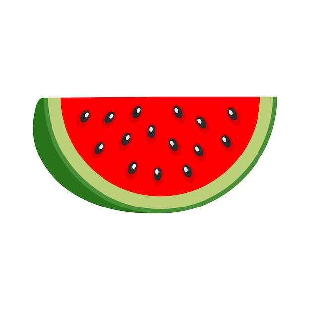 Teil des Wassermelonen-Ikonen Flachdarstellung eines Teils des Wassermelon-Vektor-Ikonens für das Webdesign