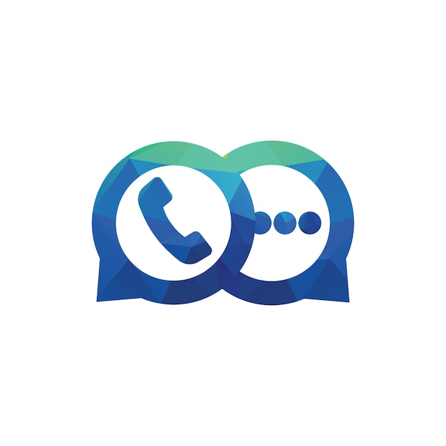 Telefon-chat-logo-vorlage design-vektor.