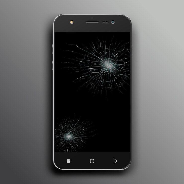 Vektor telefon kaputter bildschirm