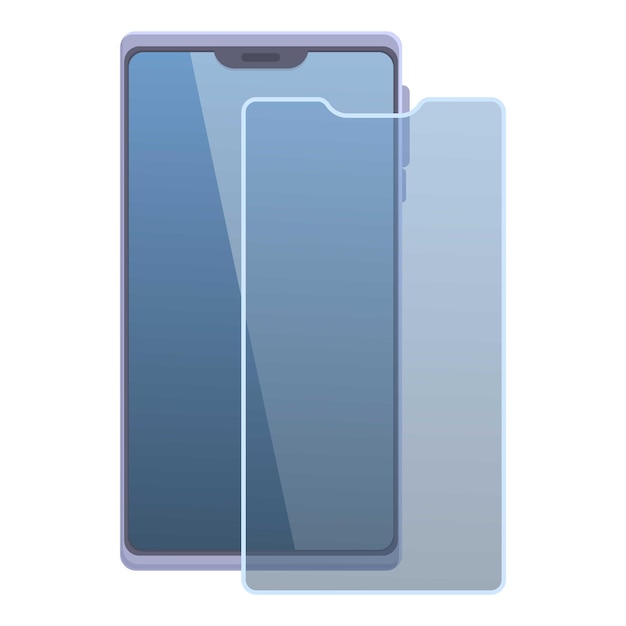 Telefon-Schutzglas-Symbol-Cartoon-Vektor-Crack-Mobiltelefonhülle