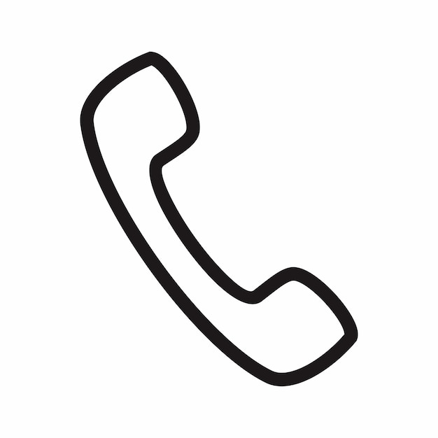Vektor telefon-symbol in umriss-stil