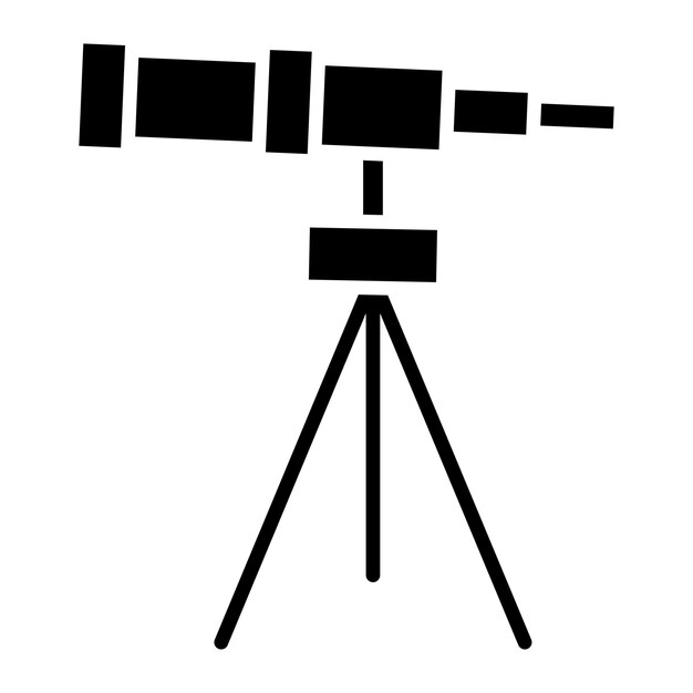 Teleskop-Glyph-Schwarze Abbildung