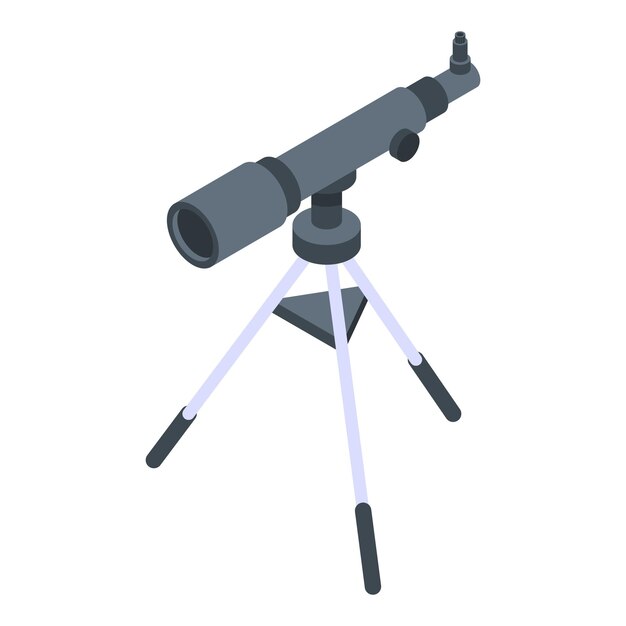 Vektor teleskop-symbol isometrisches teleskop-vektorsymbol für webdesign isoliert auf weißem hintergrund