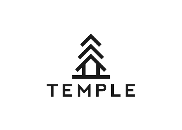 Tempel-logo-design-vektor-illustration