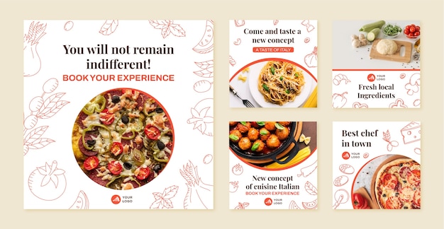 Template-design für italienische restaurants