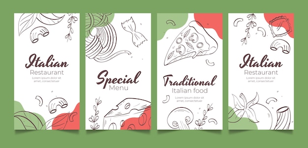 Template-Design für italienische Restaurants