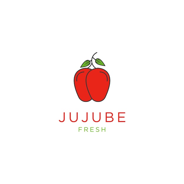 Template-design jujube-logo-konzept