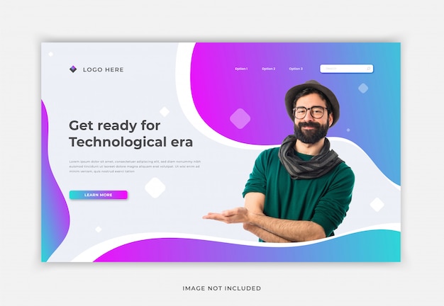 Vektor template landing page website