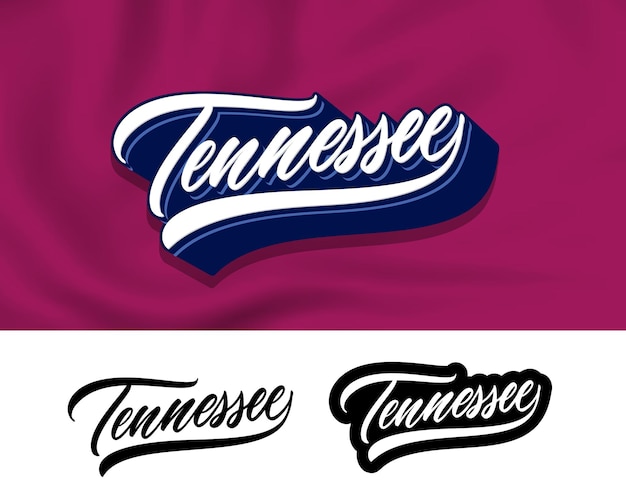 Tennessee-handschriftdesign moderne kalligrafie-vektorillustration tennessee-textvektor trendiges typografie-design