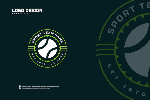 Tennis-abzeichen-logo sport-team-identität entwurfsvorlage für tennisturniere esport-abzeichen-vektor