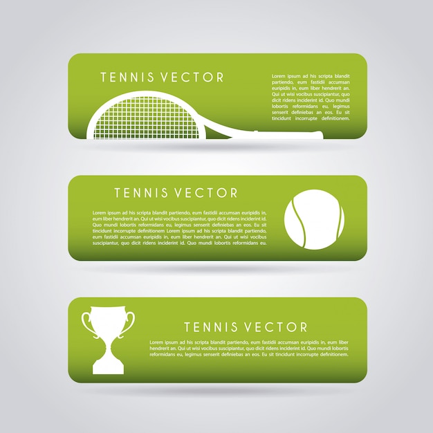 Tennis Infografiken auf grauem Hintergrund