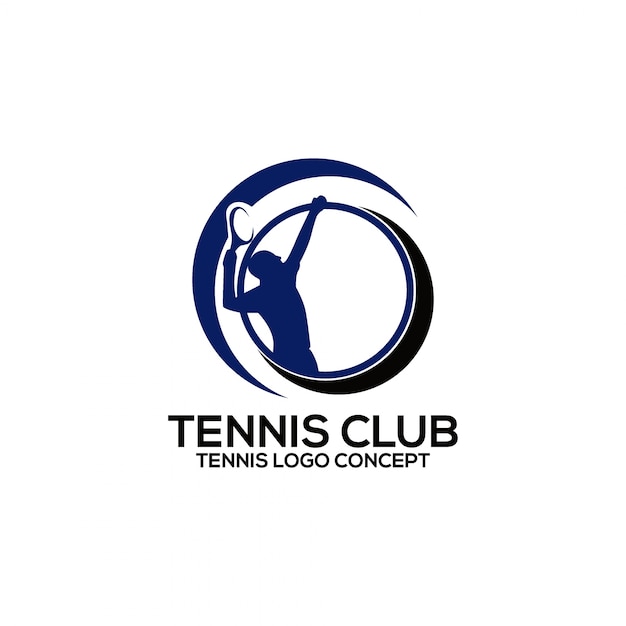 Tennis logo entwurfsvorlage