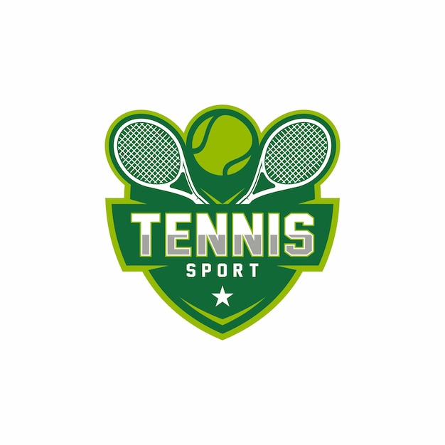 Tennis-Logo-Icon-Design Sport-Abzeichen-Vorlage Vektor-Illustration