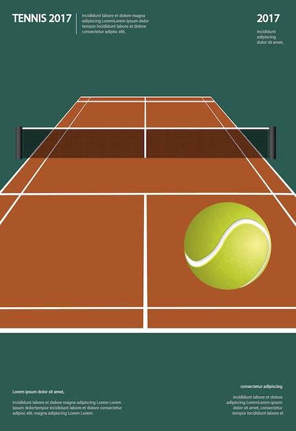 Tennis-Meisterschafts-Plakat-Vektorillustration