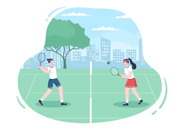 Tennis-spieler-sport-illustration