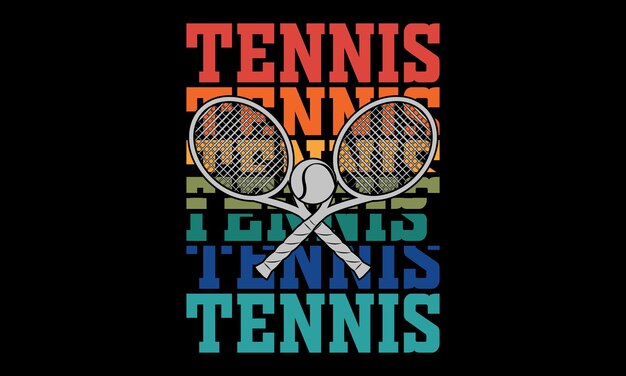 Tennis-t-shirt-design. internationaler tennis-t-shirt-vektor und illustrationsdesign.