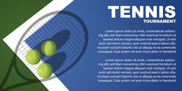 Tennis turnier poster design. vektor vorlage.