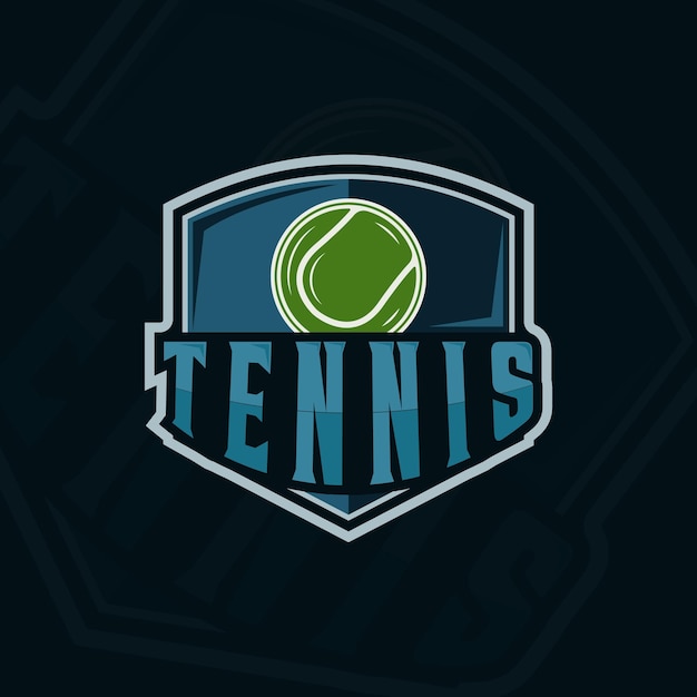 Tennisball-logo-emblem vektor-illustration-vorlage-icon-grafik-design-sportzeichen oder -symbol