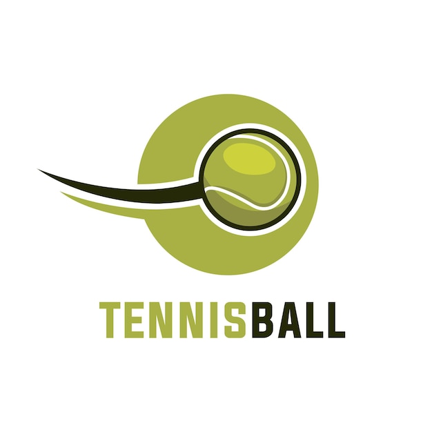 Tennisball-vektorgrafik-vorlage. illustration des sportturniers im abzeichen-emblem-stil.