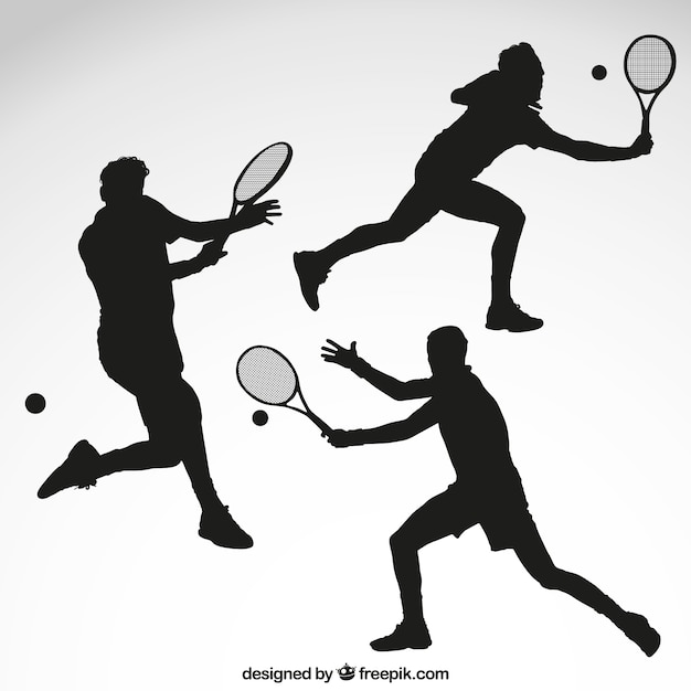 Tennisspieler silhouetten